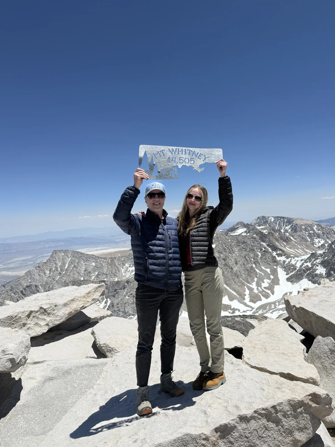 Mark and Whitney on the summit of Mount Whitney